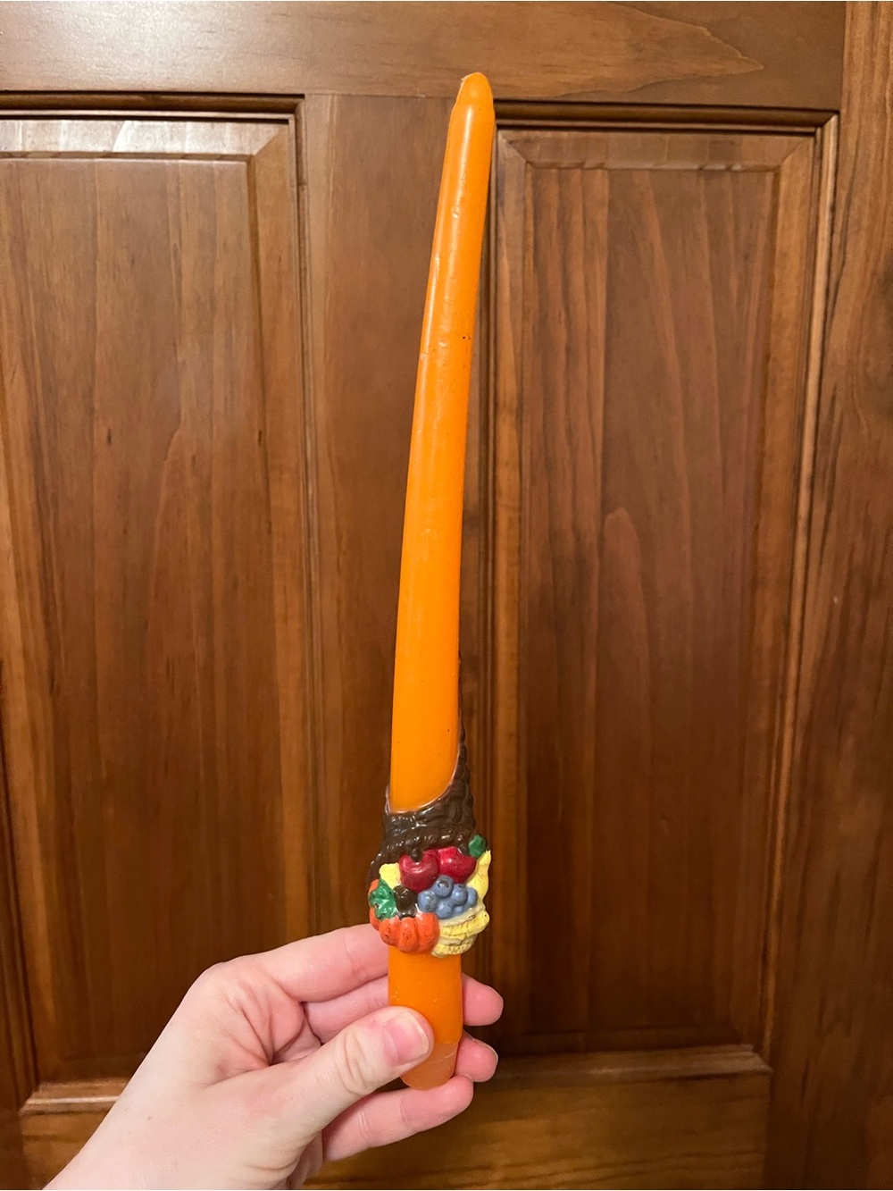 Orange Decorative Thanksgiving Harvest Candle